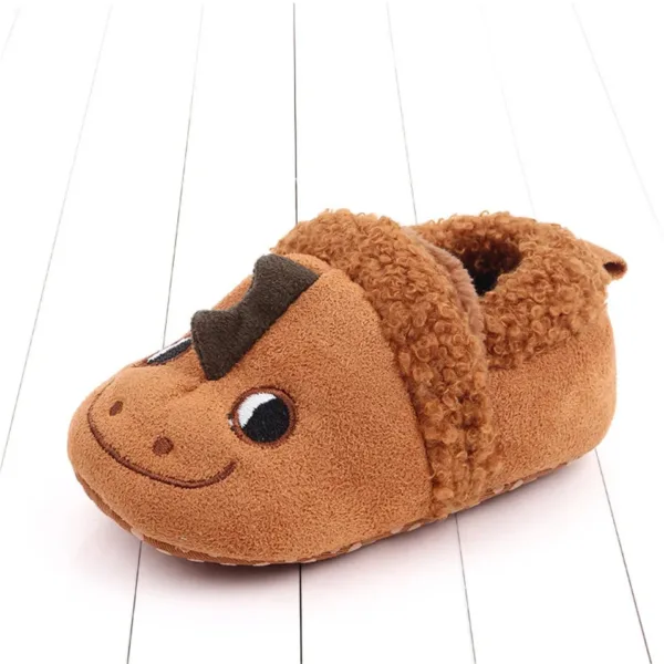 Mini Fashion™ - Knuffel zachte dieren - Peuter Dieren pantoffels Draak Bruin / 15 (0-6 maanden) | Educatief Speelgoed - Afbeelding 1