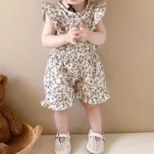 Mini Fashion™ - Bloemengeluk - Kinderjurkje Wit / 130 (7-8 jaar) | Educatief Speelgoed