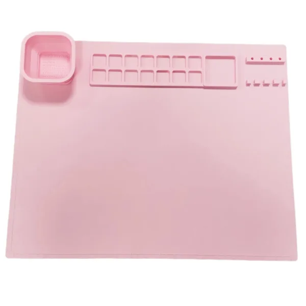 Canvas Mat™ - Schoonmaken is een makkie - Verf Placemet Roze | Educatief Speelgoed - Afbeelding 1