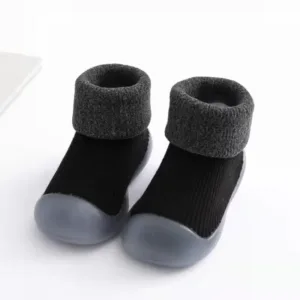 Mini Fashion™ - Anti-slip Grip - Peuter Sokschoenen Zwart / 25 (19-24 maanden) | Educatief Speelgoed