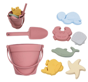 Silicone Beach Set™ - Strandemmer Zandavontuur - Siliconen Strandset Rood | Educatief Speelgoed
