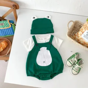 Mini Fashion™ - Zacht&Comfortabel - Kikker Babysuit 80 (12-18 maanden) | Educatief Speelgoed