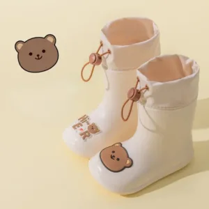 Mini Fashion™ - Waterdicht voor kinderen - Regenlaarzen Beige - Beer / 17 (5-6 jaar) | Educatief Speelgoed