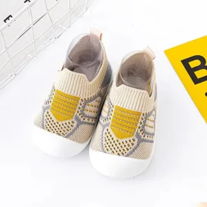 Mini Fashion™ - BabyGrip - Antislip Schoenen Beige / 20 (12-18 maanden) | Educatief Speelgoed
