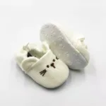 Mini Fashion™ - Anti-slip Zolen - Slofjes Beige - Konijn / 16 (0-6 maanden) | Educatief Speelgoed