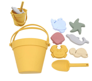 Silicone Beach Set™ - Strandemmer Zandavontuur - Siliconen Strandset Geel | Educatief Speelgoed
