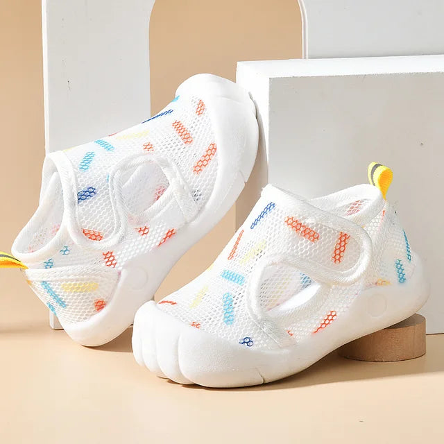image_615_t_Baby_Sandals_Summer_Breathable_Air_Mesh_Unisex_Kids_Casual_Shoes_Antislip_Soft_Sole_First_Walkers_Infant_Lightweight_Shoes_First_Walkers__9 Puddle Play Pals™ - Gemakkelijk instappen - Kinder Sandalen Wit / 17 (18-24 maanden) | Educatief Speelgoed - Afbeelding 1