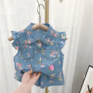 Mini Fashion™ - Zomers Design - Zomerset Rode Bloemen / 116 (6 jaar) | Educatief Speelgoed