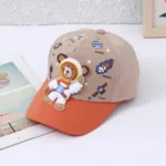 Mini Fashion™ - Sun Smiles - Kinder Baseballpet Beige/Oranje / One-Size (1-4 jaar) | Educatief Speelgoed