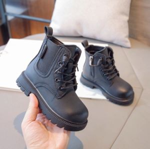 Mini Fashion™ - Stijlvol&Trendy voor kinderen - Veterboot Zwart / 27 (4-5 jaar) | Educatief Speelgoed