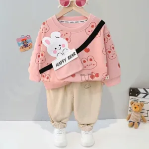 Mini Fashion™ - Schattig&Comfortabel - Winterkleding Set Meisjes Roze / 100(3 jaar) | Educatief Speelgoed
