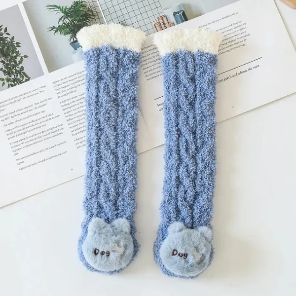 Mini Fashion™ - Knusse beenwarmers - Kindersokken Blauw Hond | Educatief Speelgoed - Afbeelding 1
