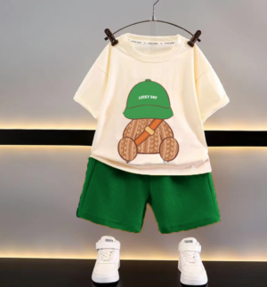 Mini Fashion™ - Funky&Fris - Kledingsetje Groen / 90 (1-2 jaar) | Educatief Speelgoed