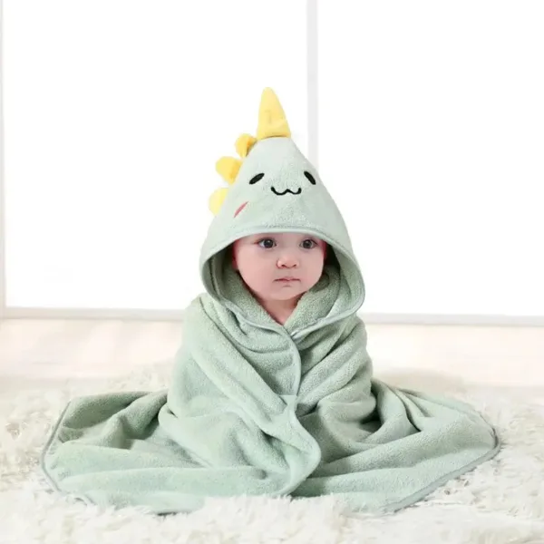 Mini Fashion™ - Leuke Dieren Cartoons -  Kinder Badhanddoek Dinosaurus / One Size | Educatief Speelgoed - Afbeelding 1