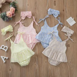 Mini Fashion™ - Zomer Jurk&Haarband Blauw / 100 (18-24 maanden) | Educatief Speelgoed