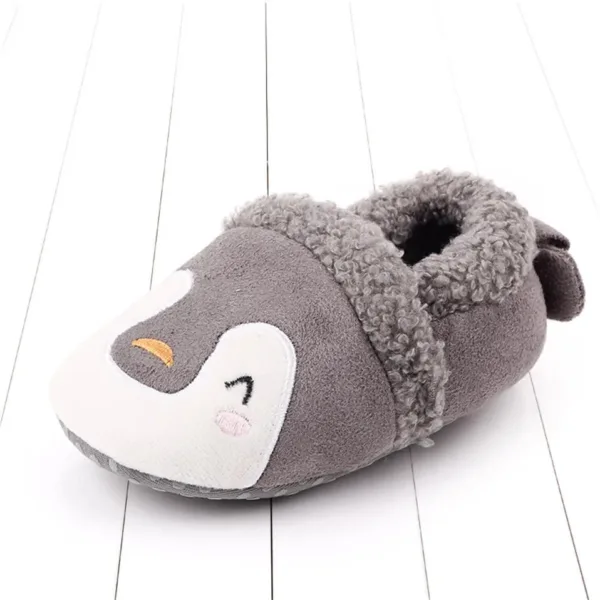 Mini Fashion™ - Knuffel zachte dieren - Peuter Dieren pantoffels Pinguin Grijs / 17 (13-18 maanden) | Educatief Speelgoed - Afbeelding 1