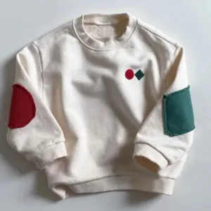 Mini Fashion™ - Leuke Printen - Trui Creme Wit / 80 (1 jaar) | Educatief Speelgoed