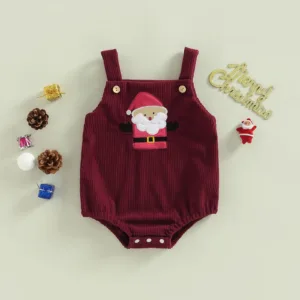 Mini Fashion™ - Kerst Design - Overall Kerst Romper Rood / 100 (12-18 maanden) | Educatief Speelgoed