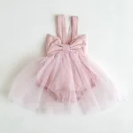 Mini Fashion™ - Baby Meiden Romper Jurk Roze / 70 (3-6 maanden) | Educatief Speelgoed