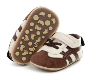 Mini Fashion™ - Anti-Slip Zolen - Baby Sportschoenen Bruin / 18 (6-12 maanden) | Educatief Speelgoed