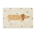 Little Haven™ - Zacht&Comfortabel - Tapijt Met Teckelprint 60x40 cm | Educatief Speelgoed