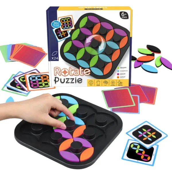 Rotating Logic™ - Uitdagend Puzzelen - Tangram Bordspel | Educatief Speelgoed - Afbeelding 1