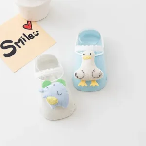 Mini Fashion™ - Comfort&Schattig - Kinder Sokken 1+1 GRATIS: Wit - Blauw / 16 (0-6 maanden) | Educatief Speelgoed