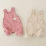 Mini Fashion™ - Stijlvol&Trendy - Rib Tuinbroek Roze / 80 (9-12 maanden) | Educatief Speelgoed