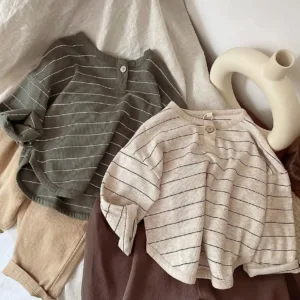 Mini Fashion™ - Zacht&Ademende stof - Lange Mouwen Shirt Groen / 80 (9-12 maanden) | Educatief Speelgoed