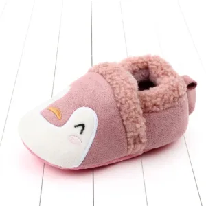 Mini Fashion™ - Knuffel zachte dieren - Peuter Dieren pantoffels Pinguin Roze / 16 (7-12 maanden) | Educatief Speelgoed