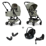 Kinderwagen Joolz Aer +Plus Sage Green + Autostoel Joolz x Maxi-Cosi, Slide Tech Base&Adapter