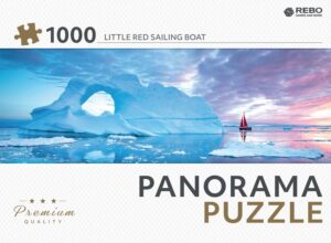 Little red sailing boat (1000) - Rebo  Legpuzzel