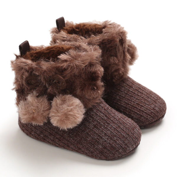 Mini Fashion™ - Altijd Warme Voeten - Kinder Winterschoenen Bruin - Balletjes / 16 (0-6 maanden) | Educatief Speelgoed - Afbeelding 1
