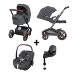 Kinderwagen Maxi-Cosi Fame V2 Twillic Graphite met Autostoel Pebble 360° Pro2 en Base Slide Tech