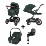 Kinderwagen Maxi-Cosi Fame V2 Twillic Green met Autostoel Pebble 360° Pro2 en Base Slide Tech