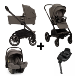 Kinderwagen Nuna MIXX Next Thunder + Autostoel Nuna PIPA Next Thunder&Base Nuna 360 System