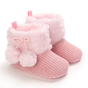 Mini Fashion™ - Altijd Warme Voeten - Kinder Winterschoenen Roze - Balletjes / 18 (6-12 maanden) | Educatief Speelgoed