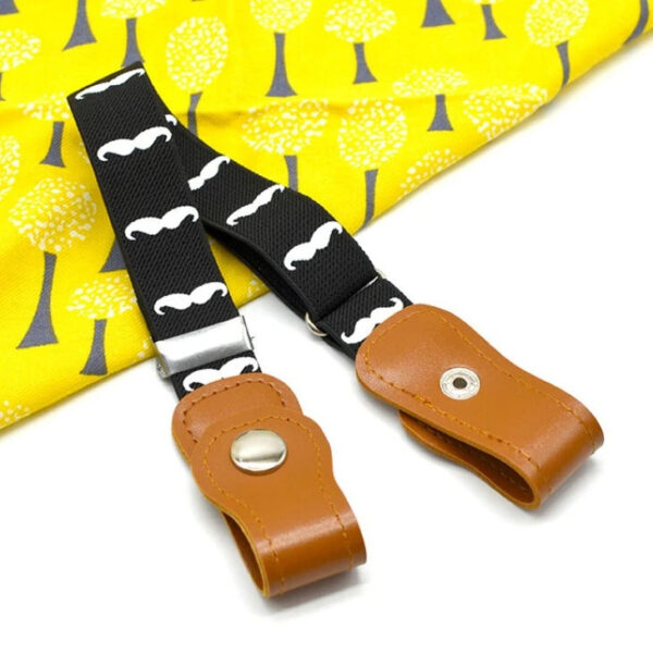 Mini Fashion™ - Past Altijd - Elastische Riem voor Kinderen Zwart - Snor / 40-65cm (1-12 jaar) | Educatief Speelgoed - Afbeelding 1
