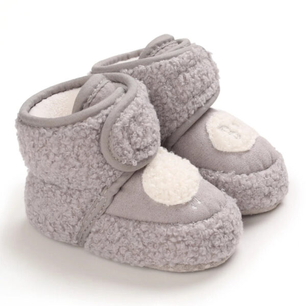 Mini Fashion™ - Warm&Comfort - Dieren Schoentjes Donker Grijs / 18 (12-18 maanden) | Educatief Speelgoed - Afbeelding 1