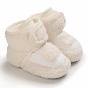 Mini Fashion™ - Warm&Comfort - Dieren Schoentjes Wit / 17 (6-12 maanden) | Educatief Speelgoed