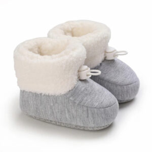Mini Fashion™ - Warm&Zacht -  Kinder Winterlaarzen Grijs / 18 (6-12 maanden) | Educatief Speelgoed