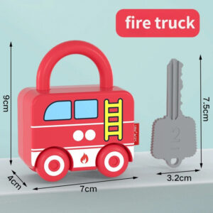 Puzzle Locks™ – Speel&Leer– Montessori Speelgoed Brandweerwagen | Educatief Speelgoed