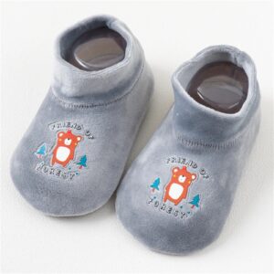 Mini Fashion™ - Anti-Slip Design - Kinder Sokschoenen Grijs / S (12-18 maanden) | Educatief Speelgoed