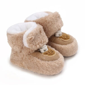 Mini Fashion™ - Warm&Comfort - Dieren Schoentjes Bruin - Beer / 18 (12-18 maanden) | Educatief Speelgoed