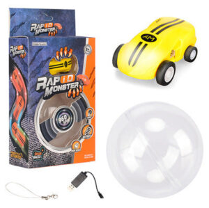 Pocket Cars™ - Draaikolk van plezier - Stunt speelgoedauto Geel | Educatief Speelgoed