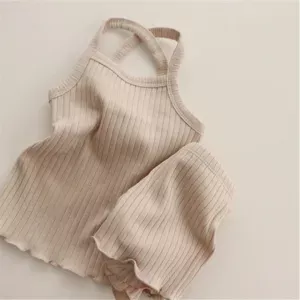 Sweet Dreams™ - Comfortabele Nachtrust - Kinder Pyjama Set Donker Beige / 120 (5-6 jaar) | Educatief Speelgoed