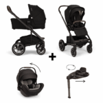 Set | Kinderwagen Nuna MIXX Next Caviar Incl. Autostoel Nuna Arra Flex Caviar + Base Curv 360