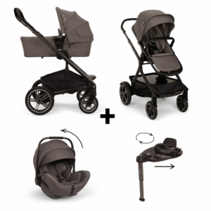Set | Kinderwagen Nuna MIXX Next Thunder Incl. Autostoel Nuna Arra Flex + Base Curv 360