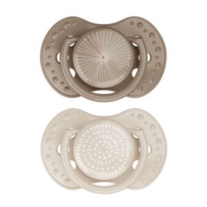 Fopspeen Difrax Dynamic 3-6 mnd Harmony Creme/Light Brown