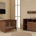 Babykamer Livvie Walnut (Ledikant + Commode)